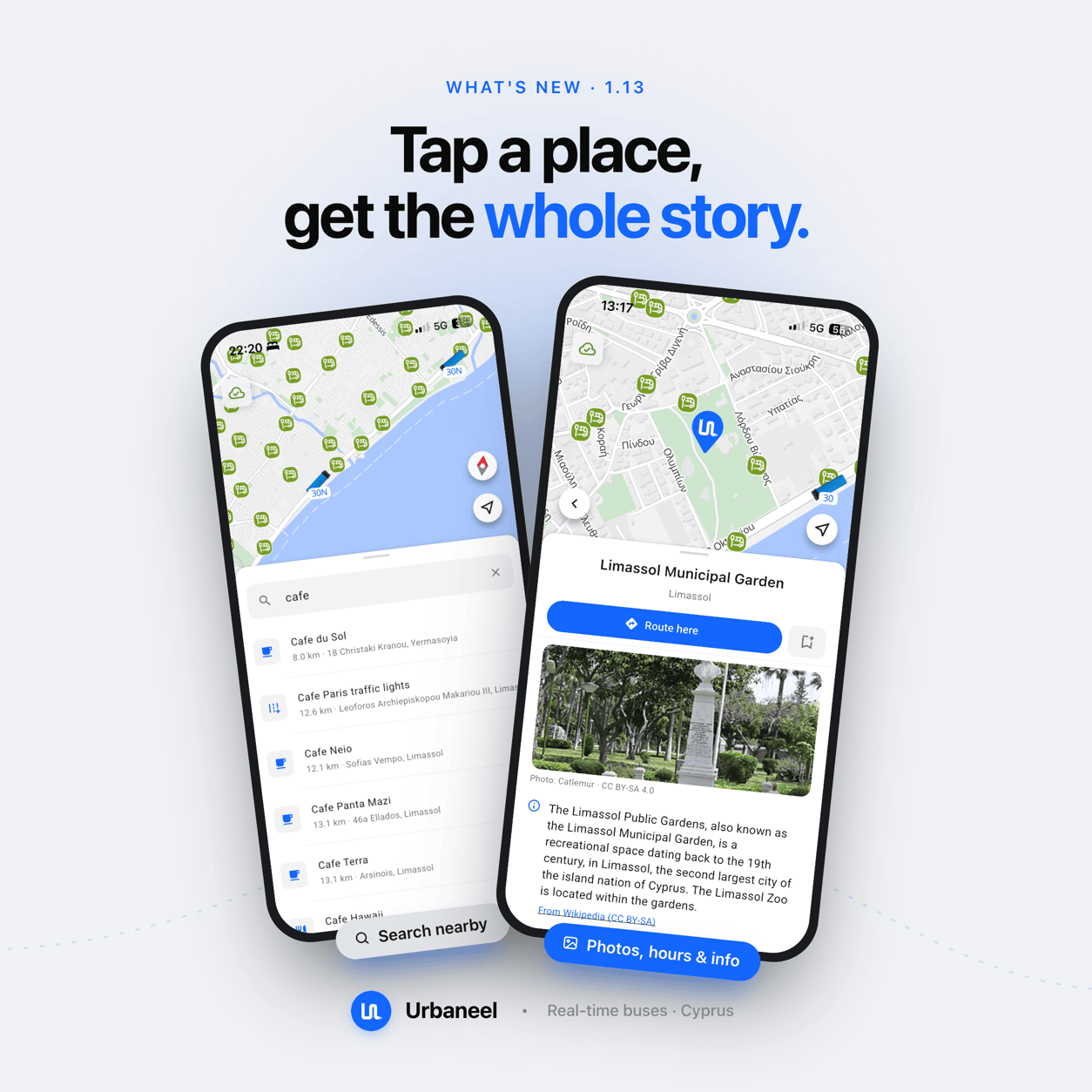 What's new in Urbaneel 1.13 — Rich place cards and search near you
